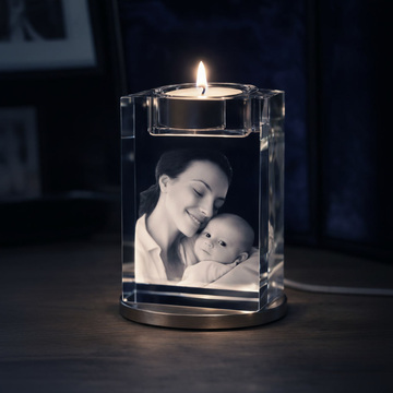 New 3D Photo Crystal Light Stand - Warm:Cool White 6
