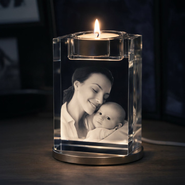 New 3D Photo Crystal Light Stand - Warm White 4