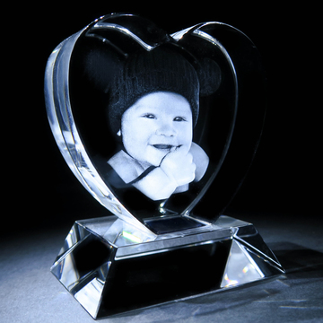 In a Crystal 3D Photo Heart 3 2