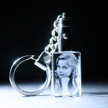 In a Crystal 3D Photo Keyring 1 2
