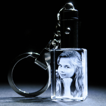 In a Crystal 3D Photo Keyring 2 1